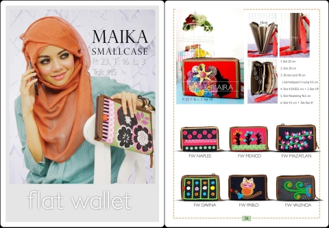 flat wallet maika etnik